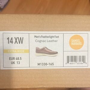 NIB Men's Featherlight Fast Cognac Leather Shoes